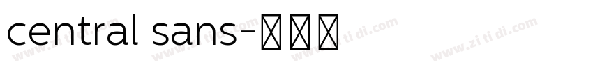central sans字体转换